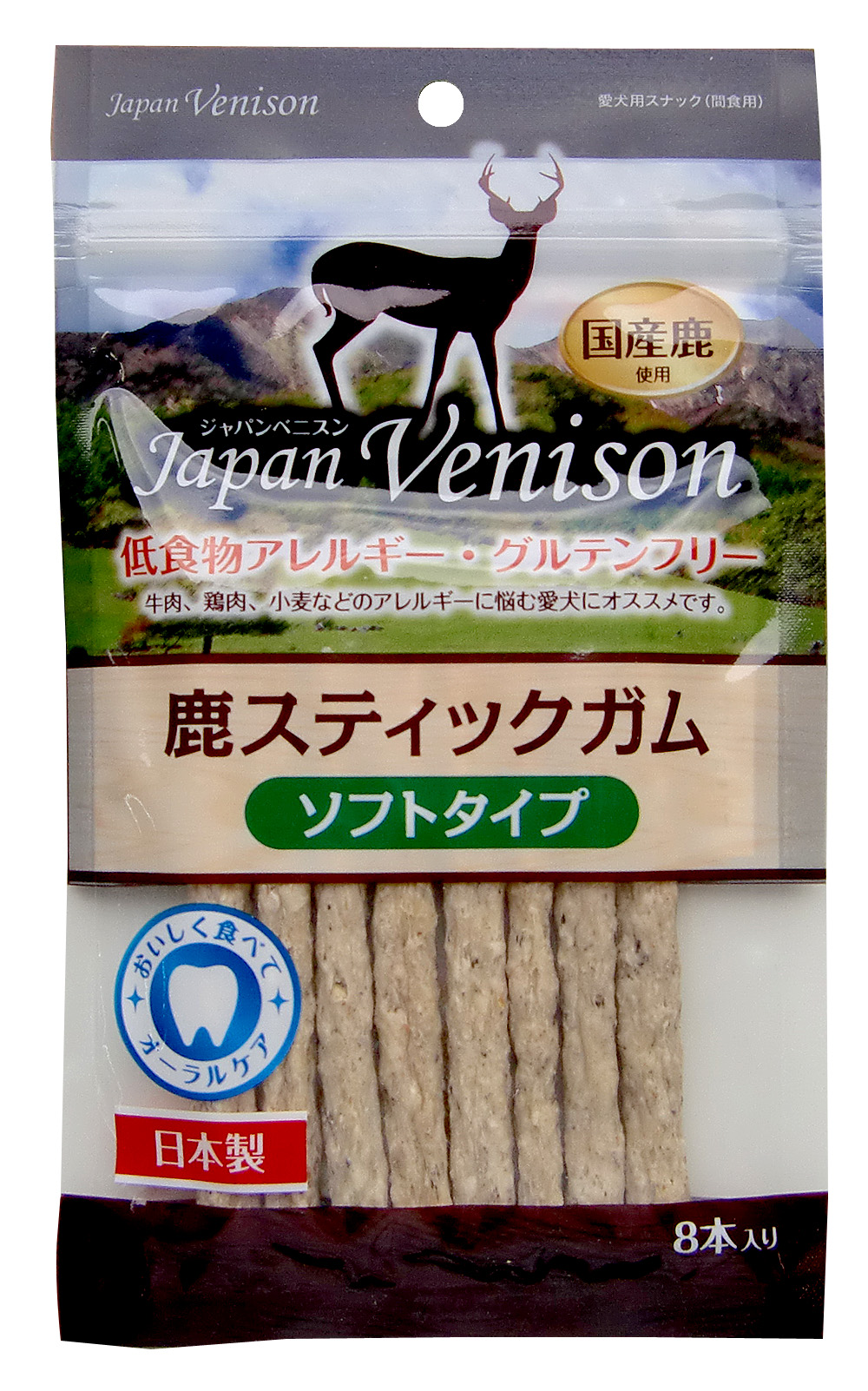 [アスク] Japan Venison 鹿スティックガムソフトタイプ8本