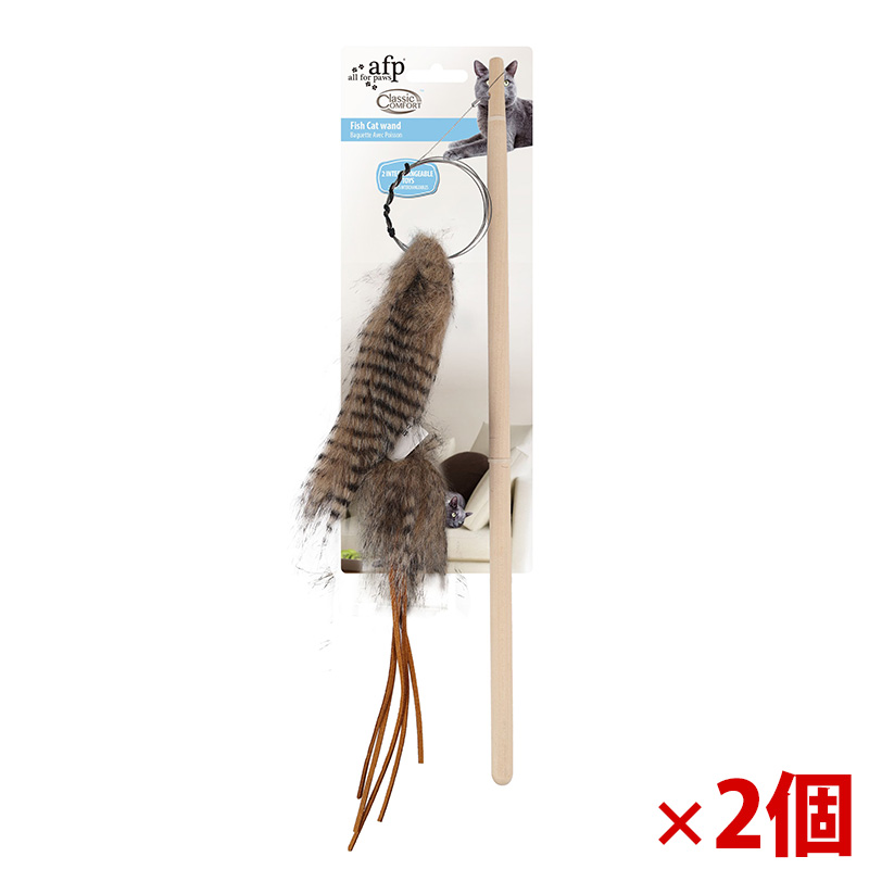 【アウトレット】[サンメイト]フィッシュ キャットワンド×2個