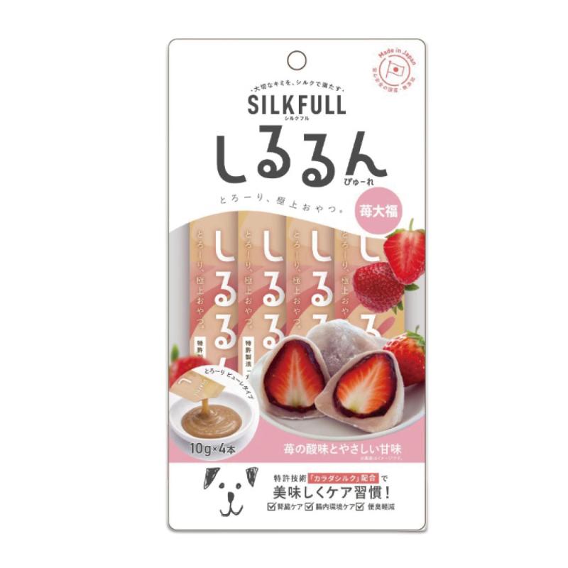 ［NEXT NEW WORLD］SILKFULL 犬用しるるんピューレ いちご大福風味 10g×4本 ＜ペット専門店商材＞ ●通販サイト掲載販売不可