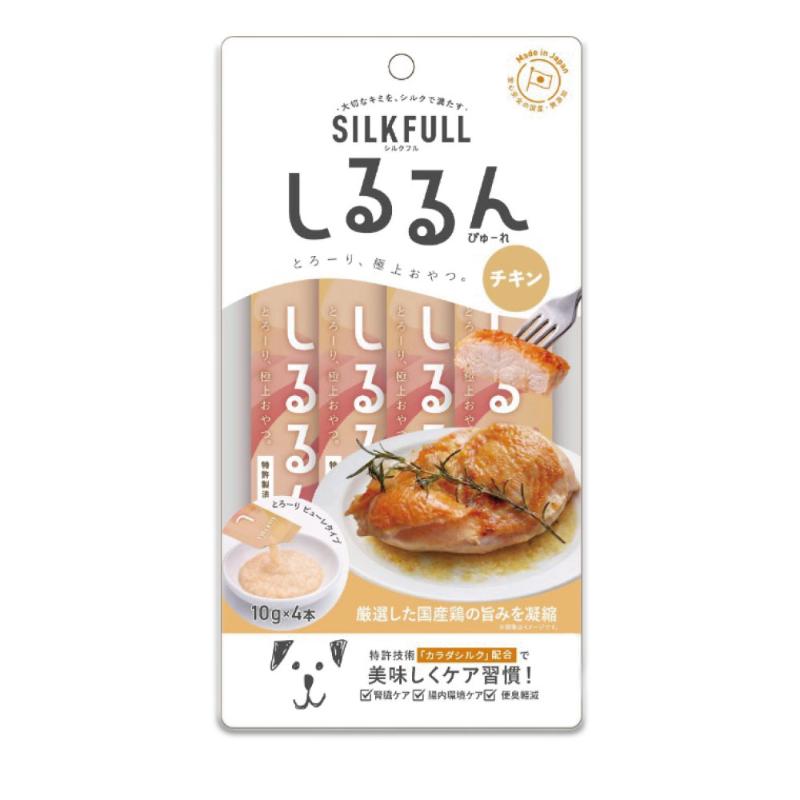 ［NEXT NEW WORLD］SILKFULL 犬用しるるんピューレ チキン 10g×4本 ＜ペット専門店商材＞ ●通販サイト掲載販売不可