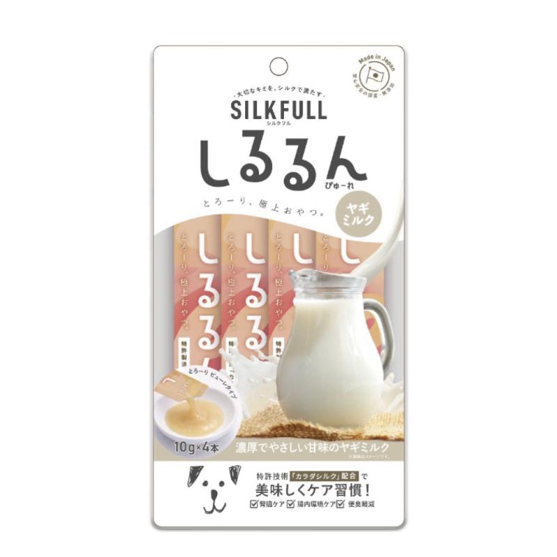 ［NEXT NEW WORLD］SILKFULL 犬用しるるんピューレ ヤギミルク 10g×4本 ＜ペット専門店商材＞ ●通販サイト掲載販売不可