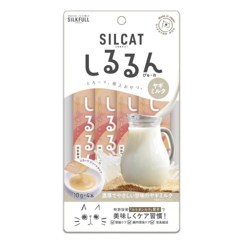 ［NEXT NEW WORLD］SILKFULL 猫用しるるんピューレ ヤギミルク 10g×4本 ＜ペット専門店商材＞ ●通販サイト掲載販売不可
