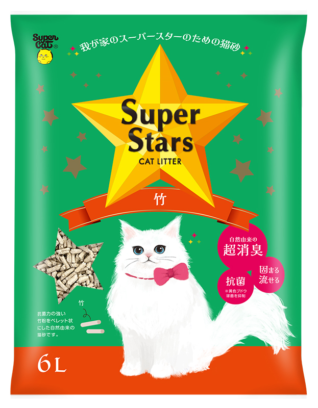 [スーパーキャット] Super Stars CATLITTER 竹 6L