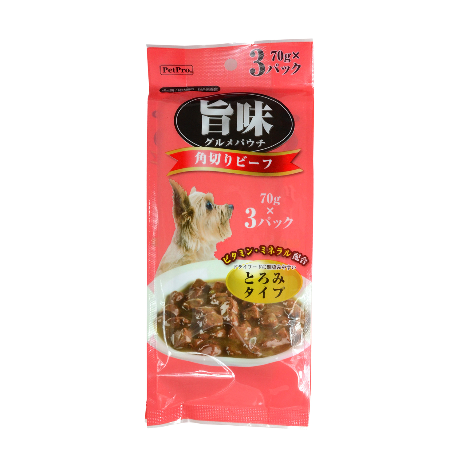 ペットプロ 旨味グルメパウチ 角切ビーフ 70g 3個パックの卸売り ペット用品の仕入は Petポチッと で ペットプロ 旨味グルメパウチ 角切ビーフ 70g 3個パックの卸売り ペット用品の仕入は Petポチッと で