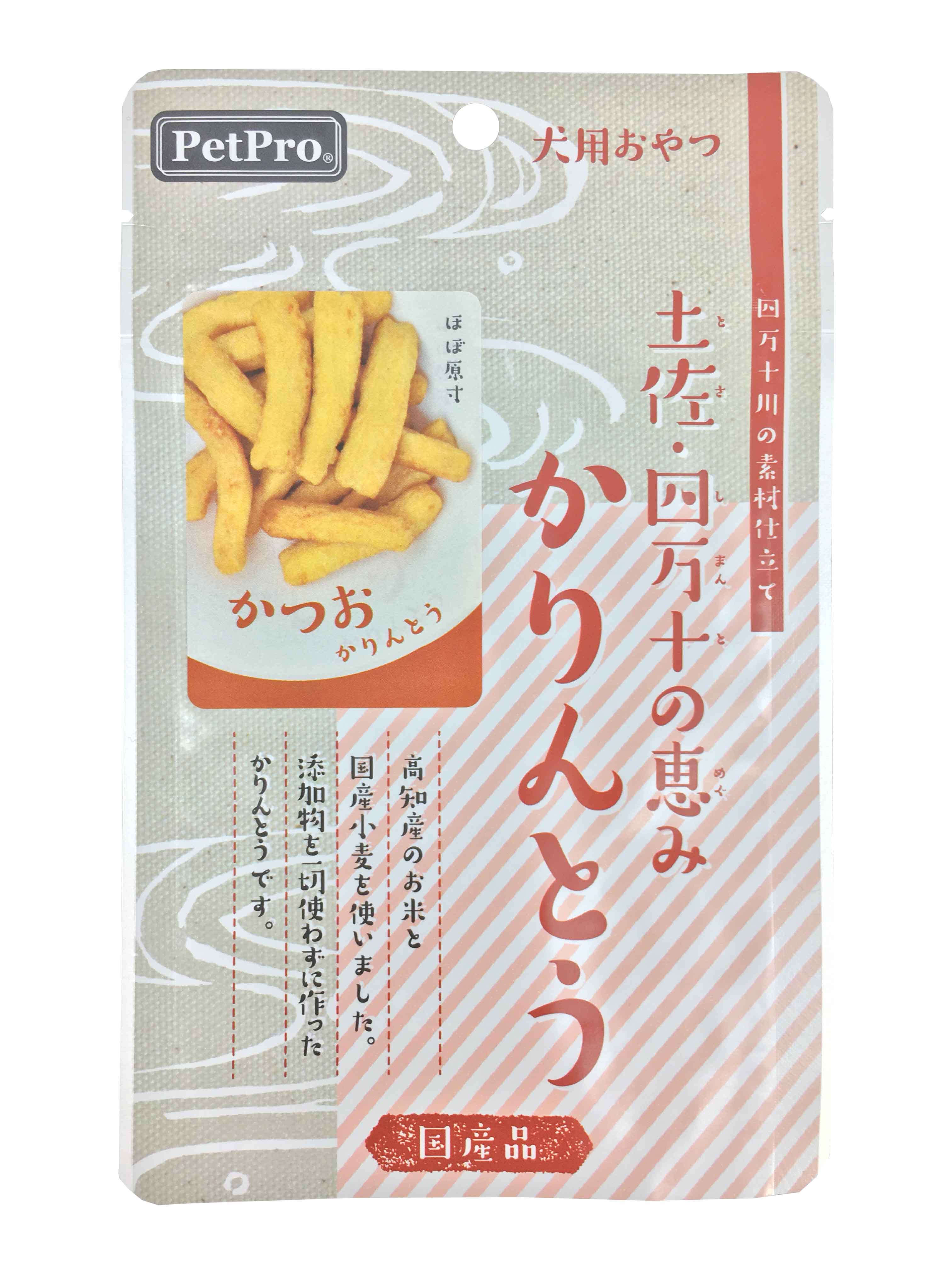 ［ペットプロジャパン(直送)］ペットプロ 土佐・四万十の恵み かりんとう かつお 40g ※メーカー直送（本州のみ） ※発注単位・最低発注数量(混載10ケース以上)にご注意下さい