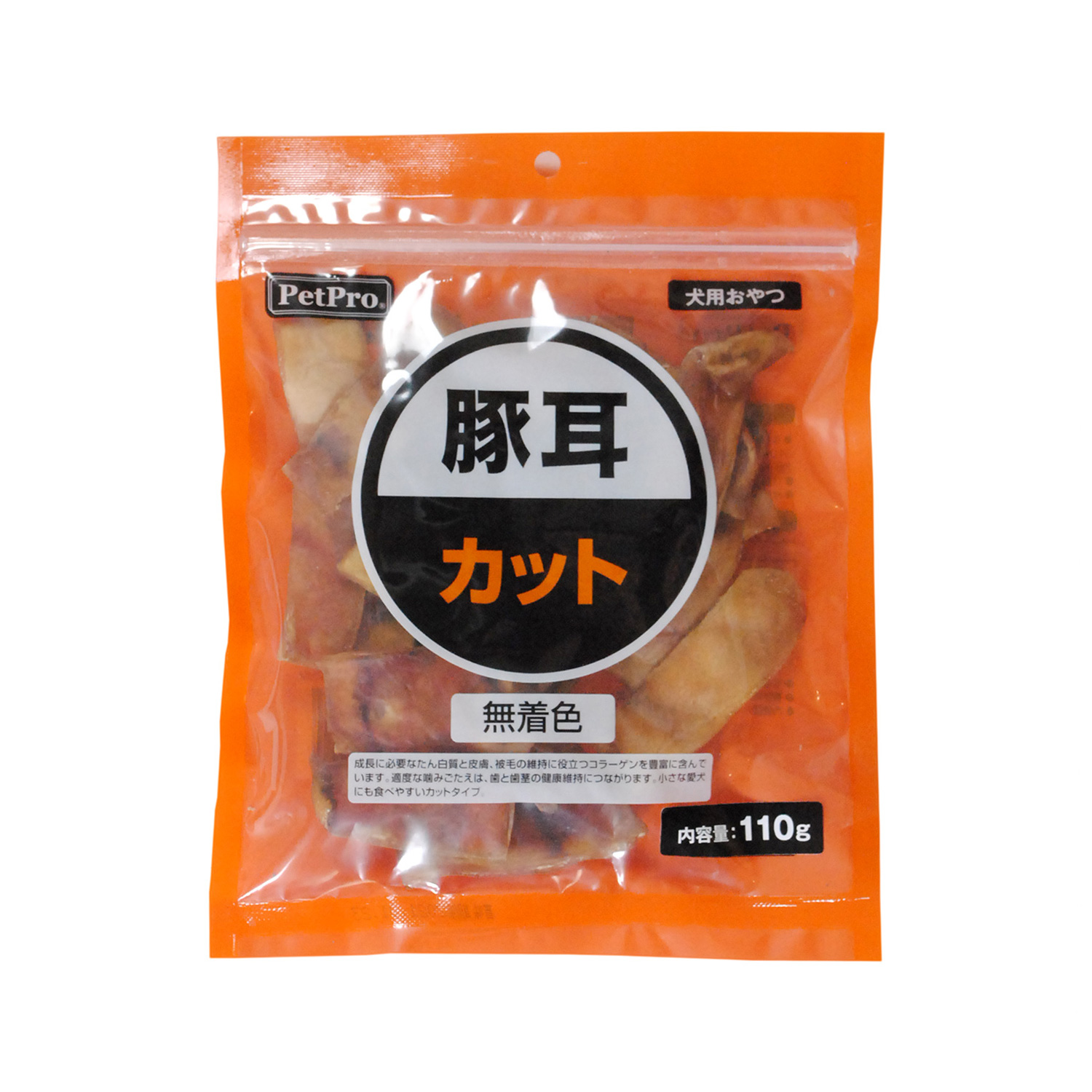 [ペットプロジャパン] 豚耳カット 110g