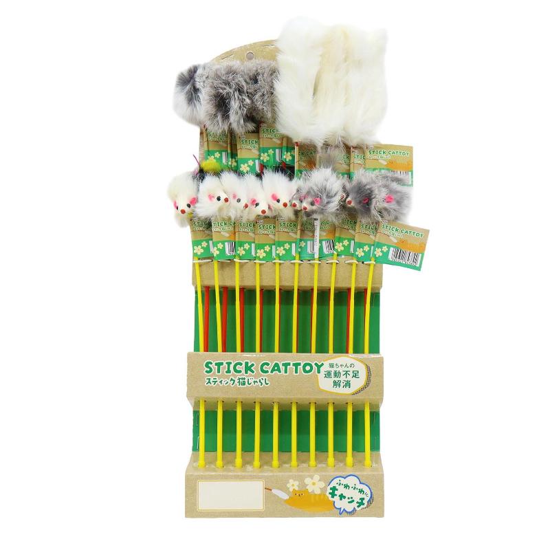 ［ペットプロジャパン］スティック猫じゃらし 台紙セット 20本入【決算セール】
