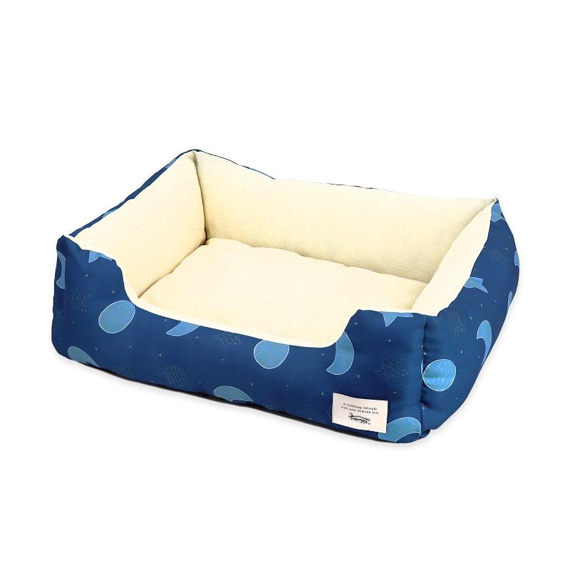 ［ペットプロジャパン］Homey おひるねスクエアベッド M ネイビー