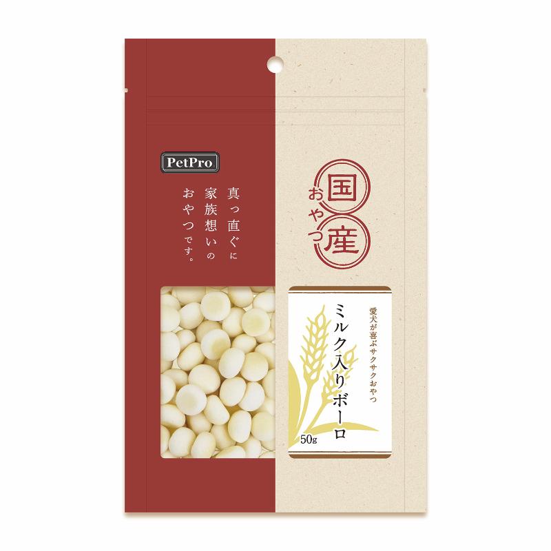 ［ペットプロジャパン］ペットプロ 国産おやつ ミルク入りボーロ 50g