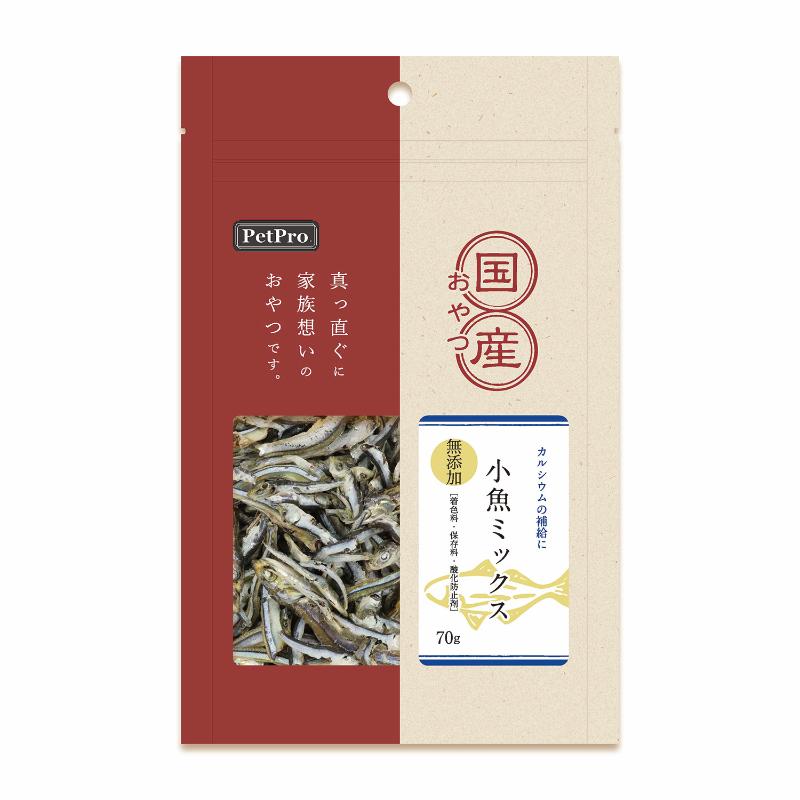 ［ペットプロジャパン］ペットプロ 国産おやつ 小魚ミックス 70g