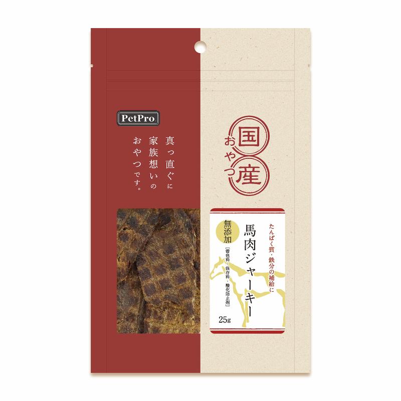 ［ペットプロジャパン］ペットプロ 国産おやつ 馬肉ジャーキー 25g