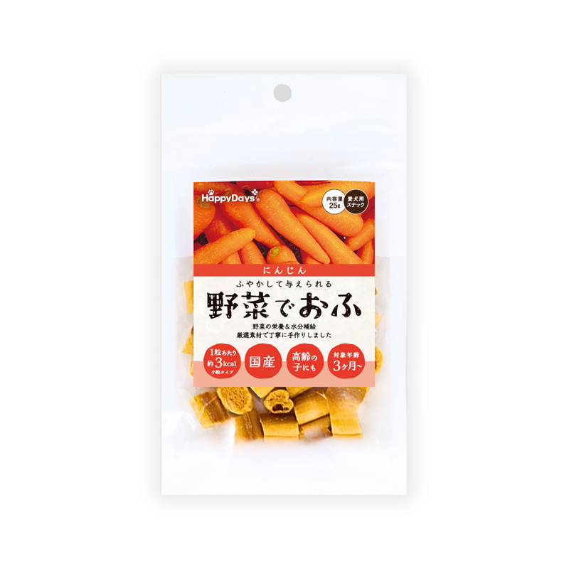 ［ペットプロジャパン］HappyDays 野菜でおふ にんじん味 25g