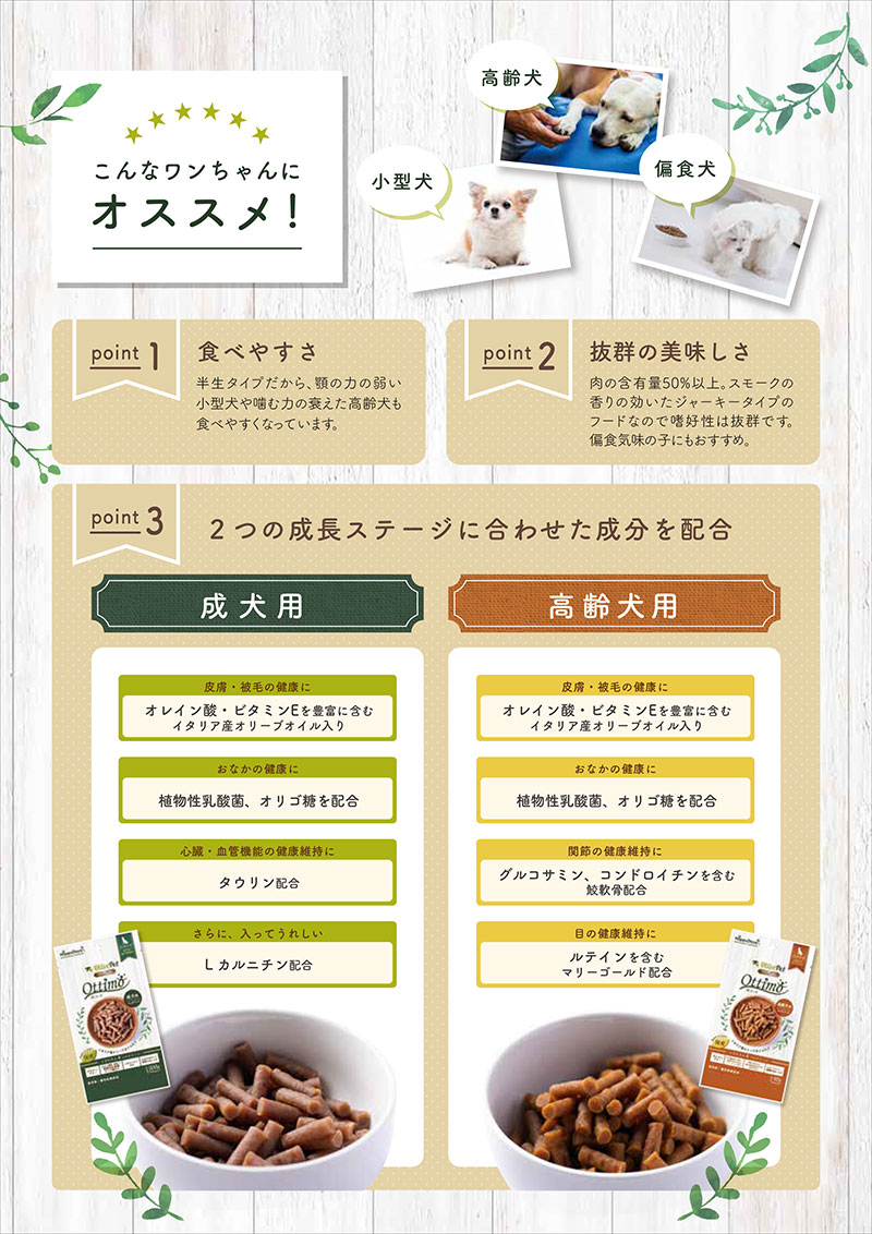 ペットプロジャパン] HappyDays Olive Pet プレミアム オッティモ 成犬用 100g×6個入 ＜ペット専門店商材＞ | ペットフード・ ペット用品の卸売・仕入はPETポチッと ラブリー・ペット商事