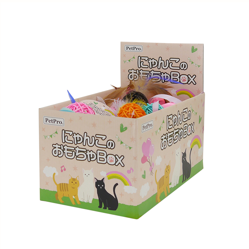 [ペットプロジャパン] ペットプロ にゃんこのおもちゃBOX ラタンボール 1BOX（24個）