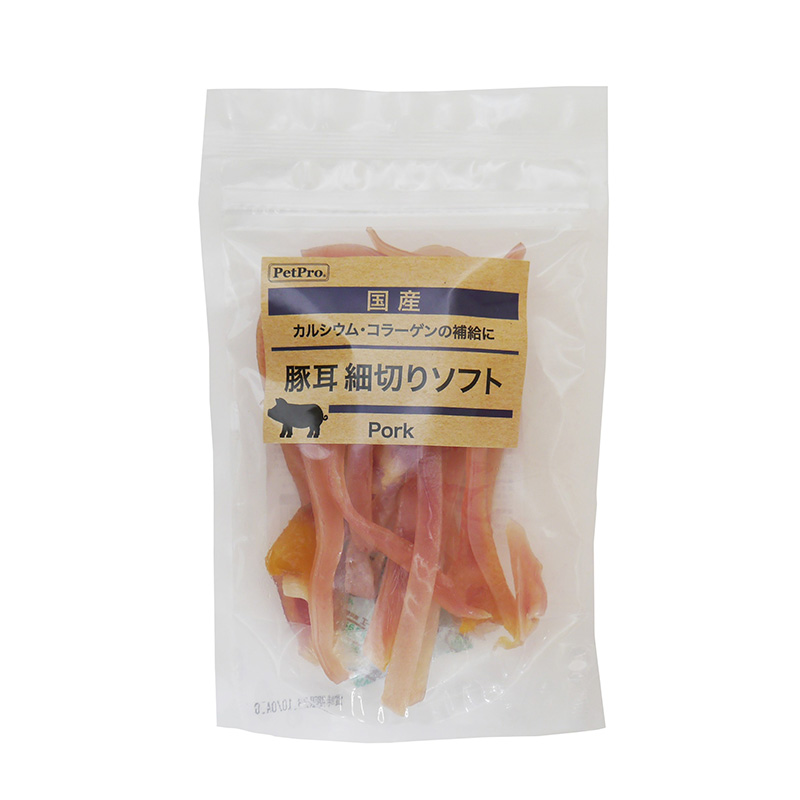 ペットプロジャパン］ペットプロ 国産おやつ 豚耳細切りソフト 70g ペット用品・ペットフードの卸売・仕入はPETポチッと ラブリー・ペット商事