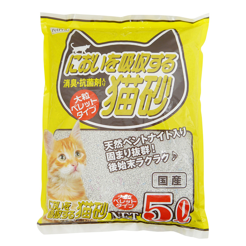 ［ペットプロジャパン(直送)］ペットプロ においを吸収する猫砂 5L ※メーカー直送（本州のみ） ※発注単位・最低発注数量(混載10ケース以上)にご注意下さい