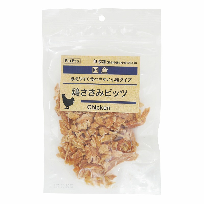 ［ペットプロジャパン］ペットプロ 国産おやつ 無添加 鶏ささみビッツ 60g