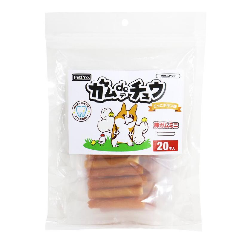 ［ペットプロジャパン］ペットプロ ガムdeチュウ こっこチキン味 棒ガムミニ 20本入