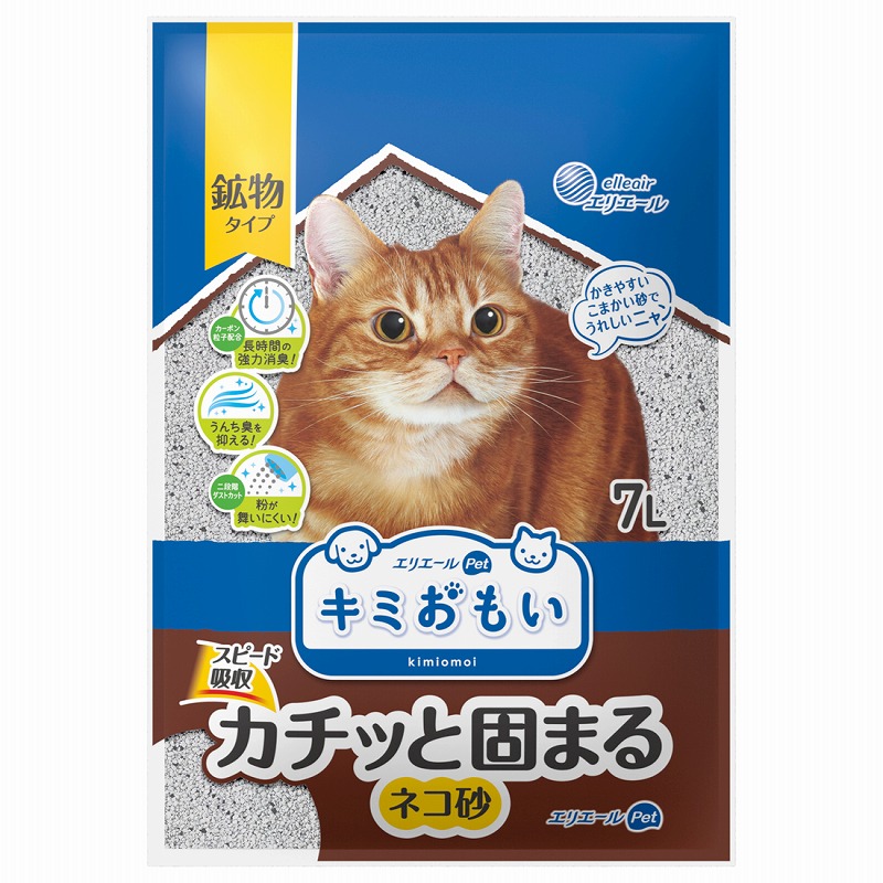 ［大王製紙］エリエール キミおもい カチッと固まる ネコ砂 7L