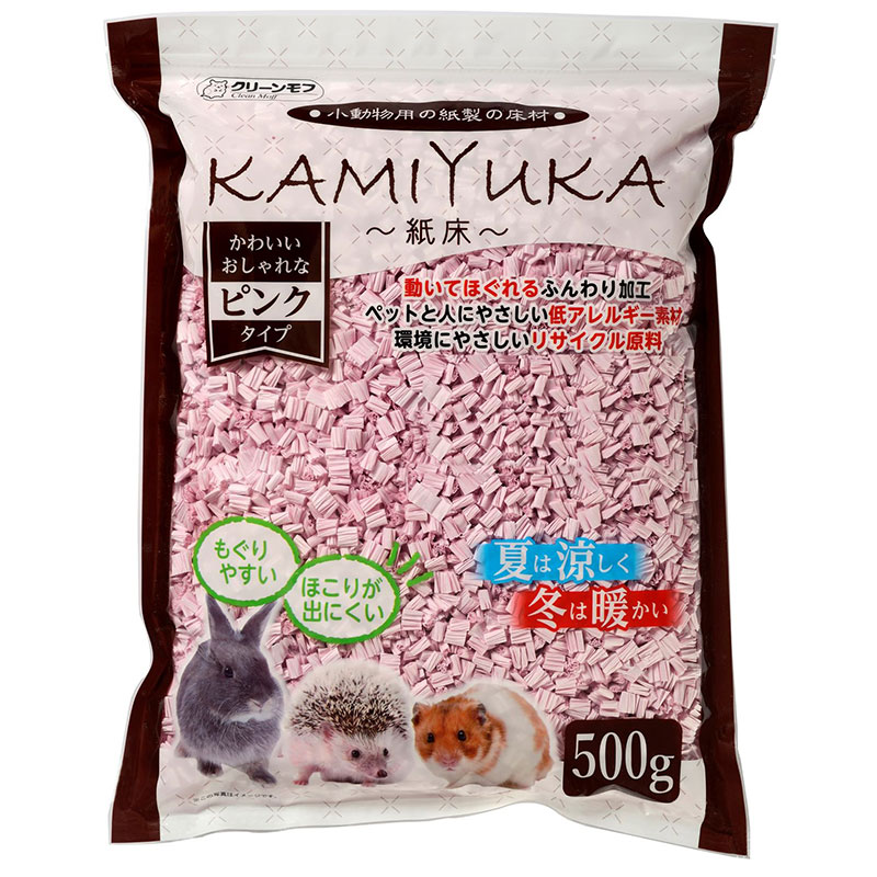 ［シーズイシハラ(直送)］KAMIYUKA 紙床 ピンク 500g ※メーカー直送 ※発注単位・最低発注数量(混載5ケース以上)にご注意下さい
