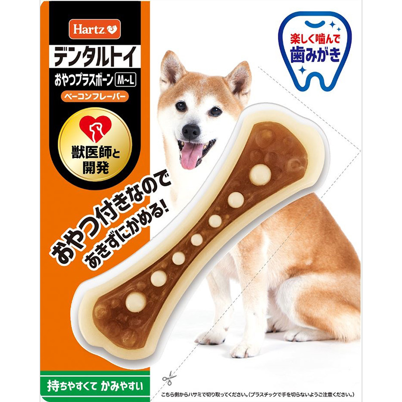 住商アグロ] ハーツデンタル おやつプラスボーン M～L ベーコンフレーバー | ペットフード・ペット用品の卸売・仕入はPETポチッと  ラブリー・ペット商事