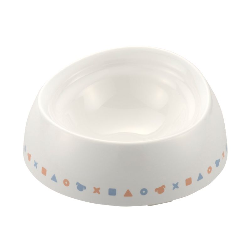【アウトレット】［リッチェル］ワンちゃんの食べやすい食器 S 浅型 ライン