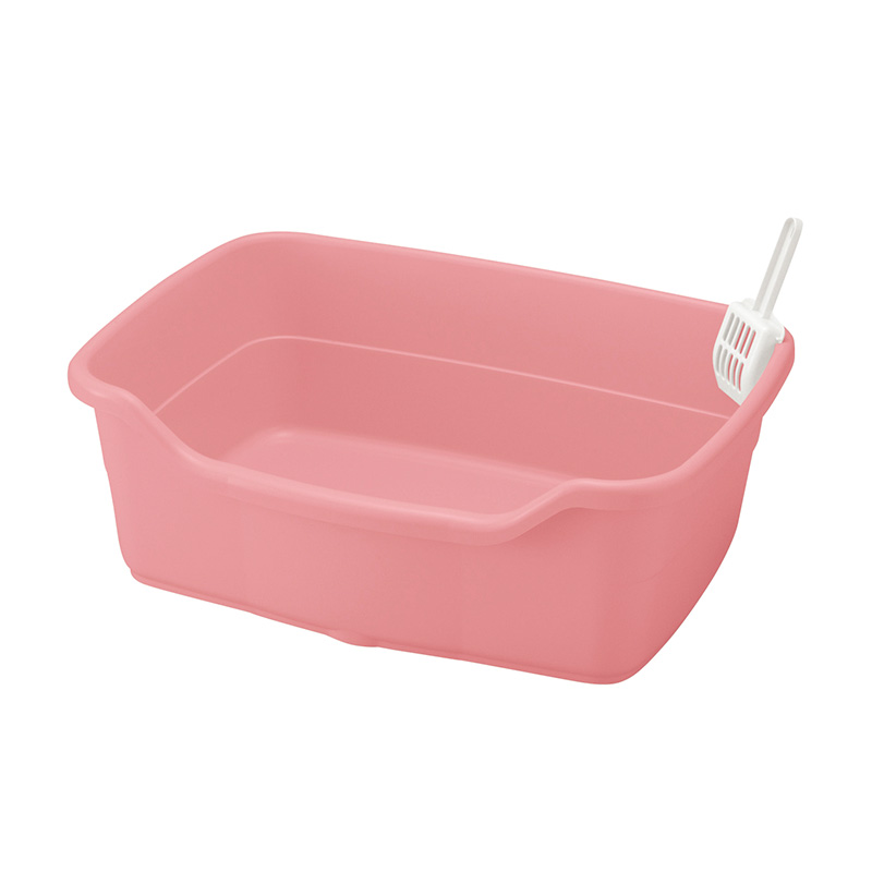 ［リッチェル(直送)］ラプレ ネコトイレ 深型 60 コーラルピンク 1ケース(10点) ※発注単位・最低発注数量(混載3ケース以上)にご注意下さい　【10周年SALE_直送_20】