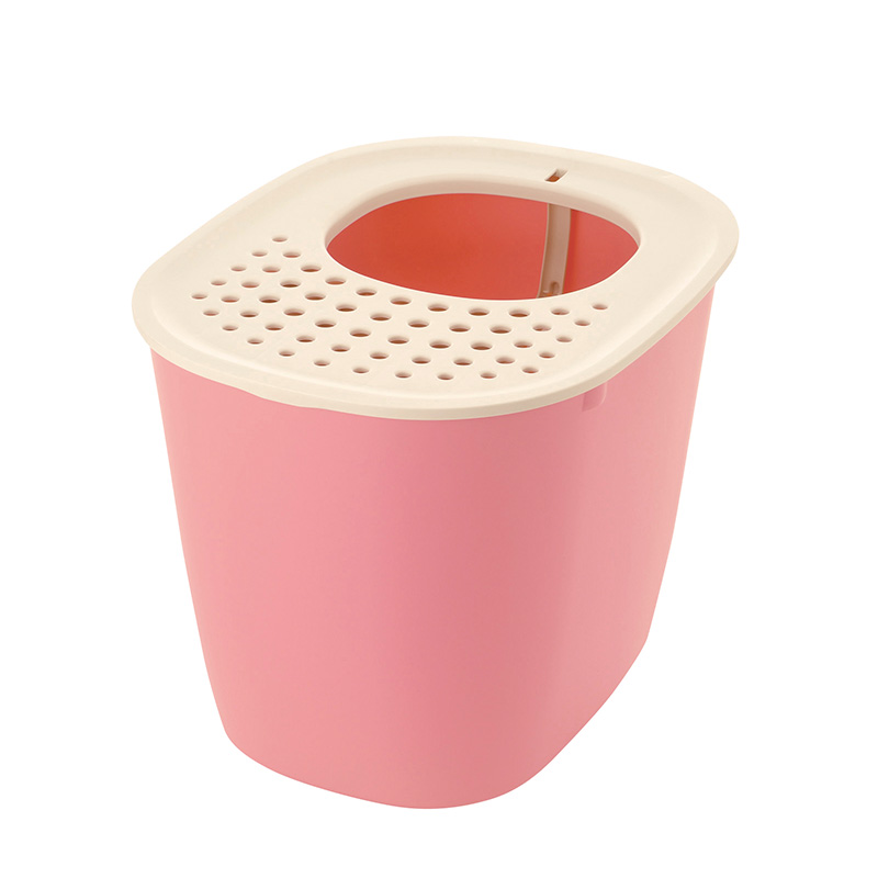 【アウトレット】[リッチェル]Lapule ラプレ 砂取りネコトイレ コーラルピンク