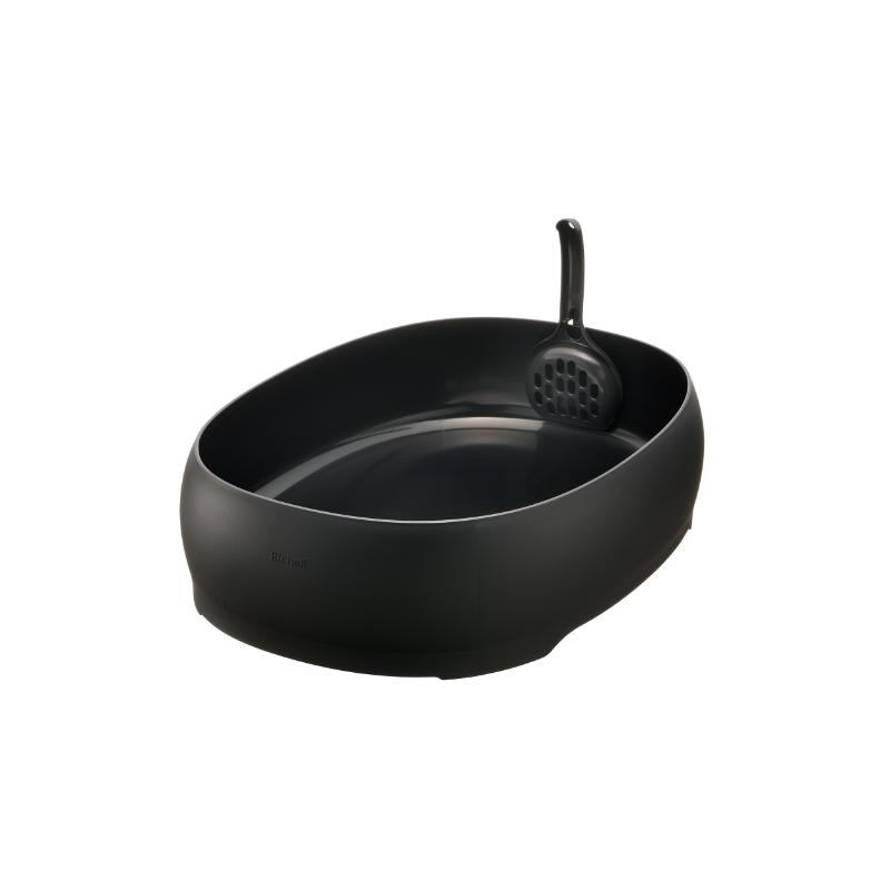［リッチェル］ラプレ シームレスネコトイレM  ニュートラルダークグレー