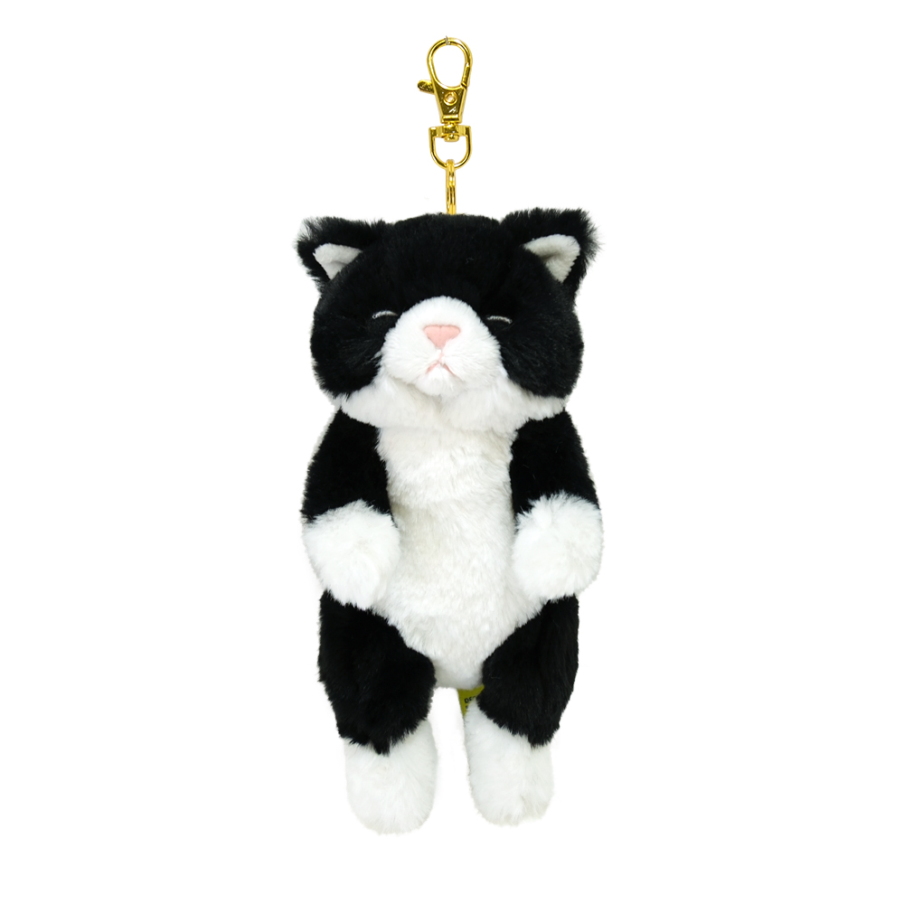 ［サンレモン］ひざねこ すやすや キーチェーン ハチワレ