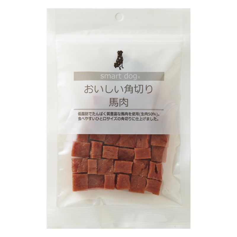 ［アニマライフペットケア］スマートドッグ おいしい角切り馬肉100g ※通販サイト掲載販売不可＜専門店商材＞