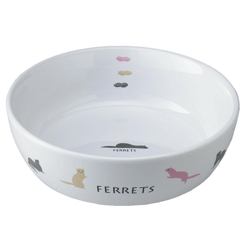 【アウトレット】[マルカン]フェレットのラウンド食器