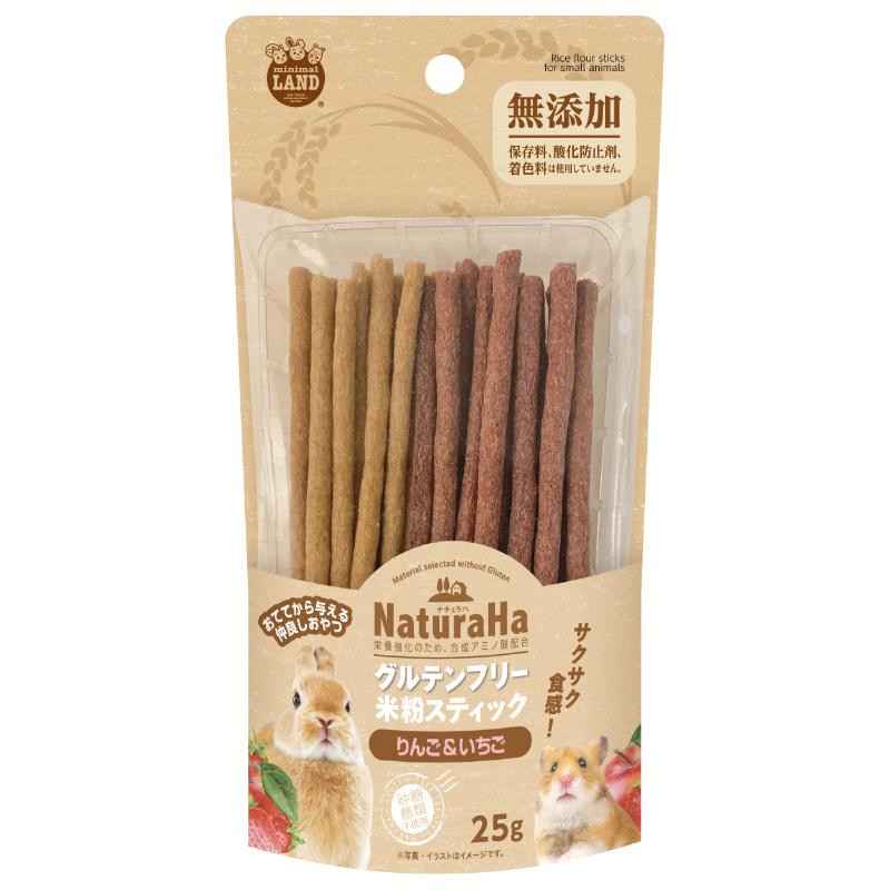 [マルカン]ナチュラハ グルテンフリー 米粉スティック りんご&いちご 25g