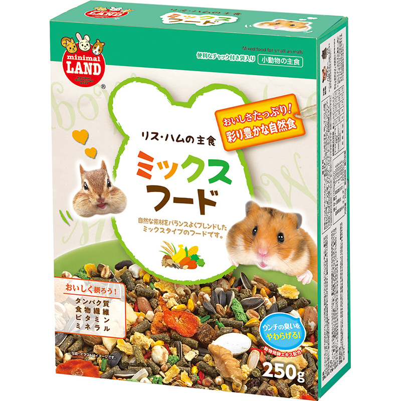 [マルカン(直送)] リス・ハムの主食ミックスフード 250g ※メーカー直送となります。※発注単位・最低ご購入金額にご注意下さい　【メーカーフェア】