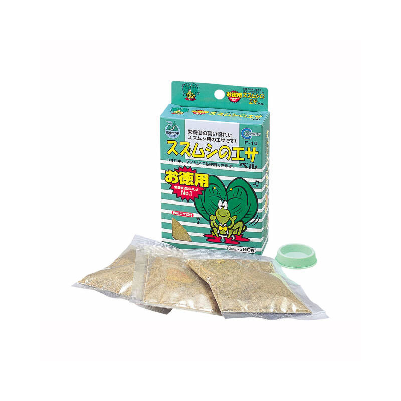 [マルカン] スズムシのエサ(お徳用) 90g(30g×3袋・エサ皿入)