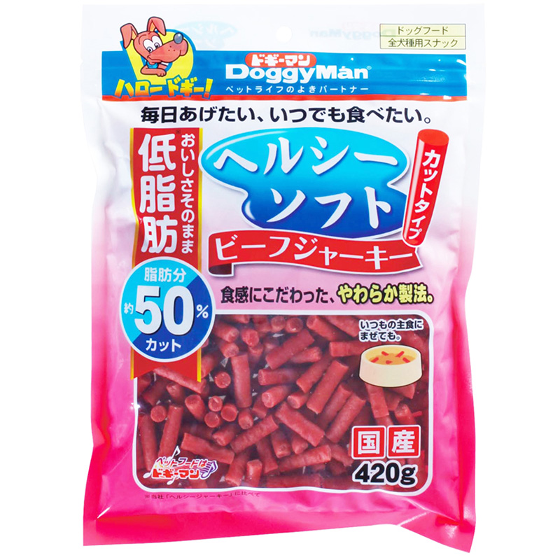 [ドギーマンハヤシ] ヘルシーソフトビーフジャーキー カットタイプ 420g