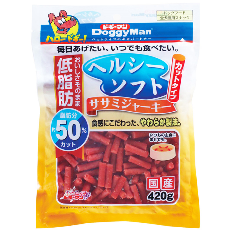 [ドギーマンハヤシ] ヘルシーソフトササミジャーキー カットタイプ 420g　【メーカーフェア】