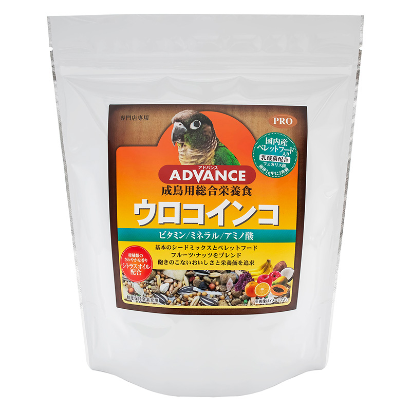 ［ナチュラルペットフーズ］PRO ADVANCE ウロコインコ 500g ●通販サイト掲載販売不可＜専門店商材＞