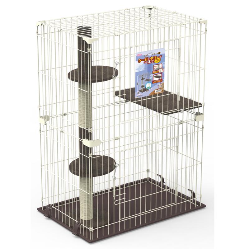 【アウトレット】［マルカン］キャットフレンドルームタワー付2段