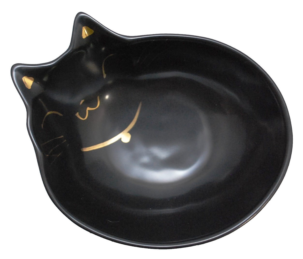 ［貝沼産業(直送)］猫の耳 深皿 黒 ※発注単位・最低ご購入金額にご注意下さい