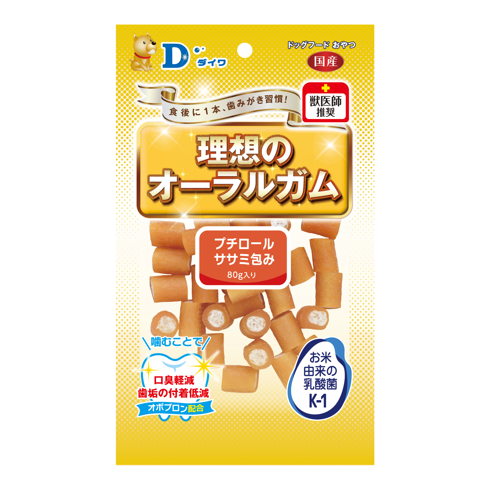 ［ダイワ］理想のオーラルガム プチロール ササミ包み 80g