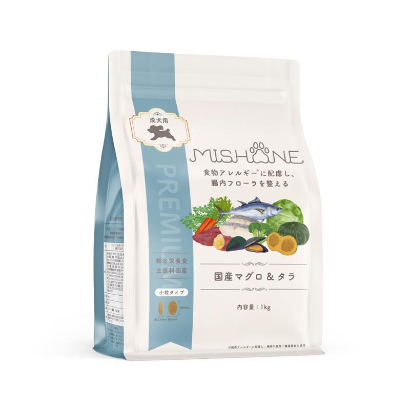 ［ミシュワン］ミシュワン 成犬用ドッグフード（国産マグロ＆タラ）1kg