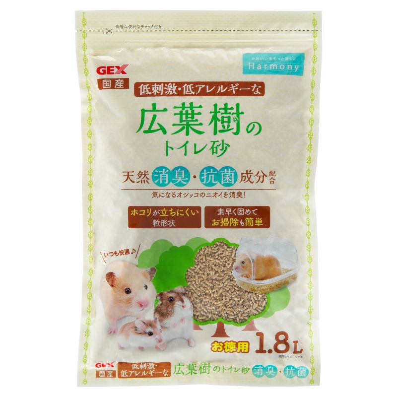 [ジェックス(直送：小動物・観賞魚)] 広葉樹のトイレ砂 1.8L お徳用 ※メーカー直送となります。※発注単位・最低ご購入金額にご注意下さい