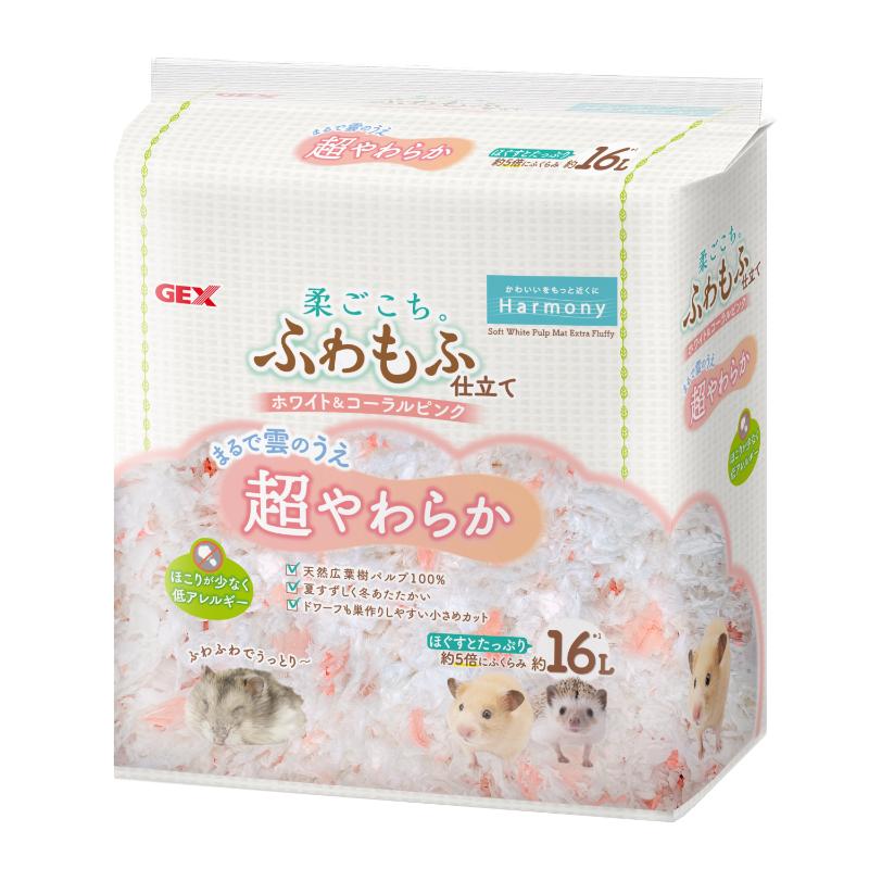 ［ジェックス］柔ごこちふわもふ仕立てホワイト&コーラルピンク 430g