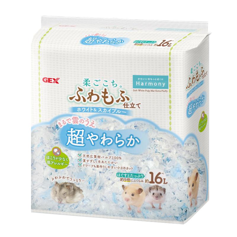 ［ジェックス］柔ごこちふわもふ仕立てホワイト&スカイブルー 430g