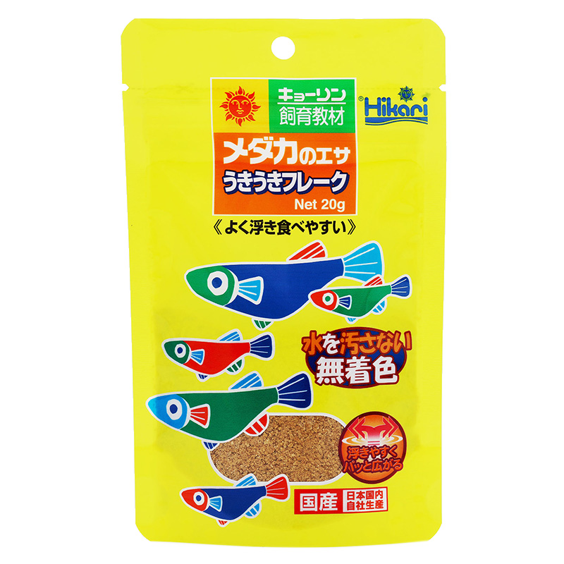 ［キョーリン］メダカのエサ うきうきフレーク 20g