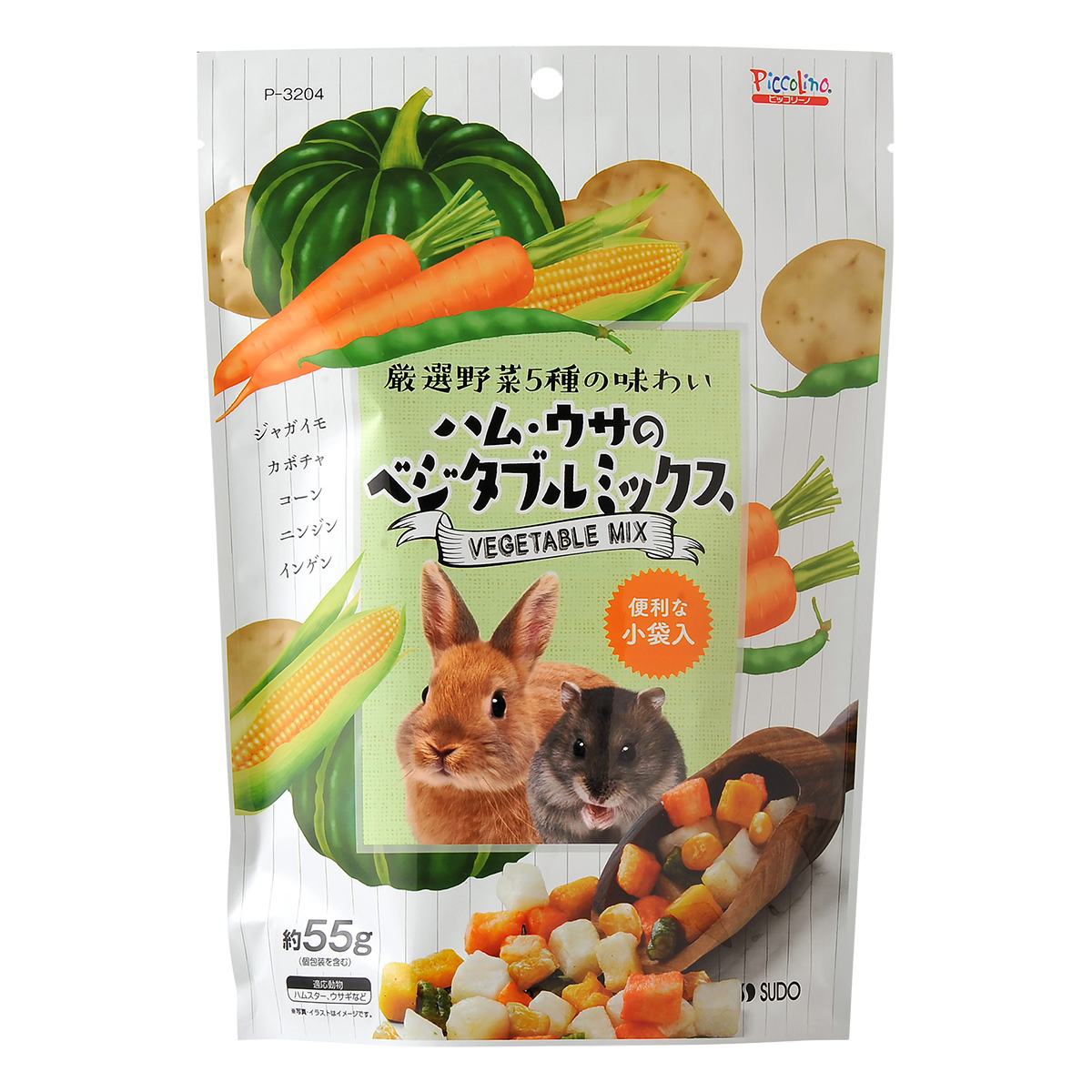 ［スドー(直送)］ハム・ウサのベジタブルミックス 55g ※メーカー直送 ※発注単位・最低発注数量(納価合計：税抜４万円以上)にご注意下さい