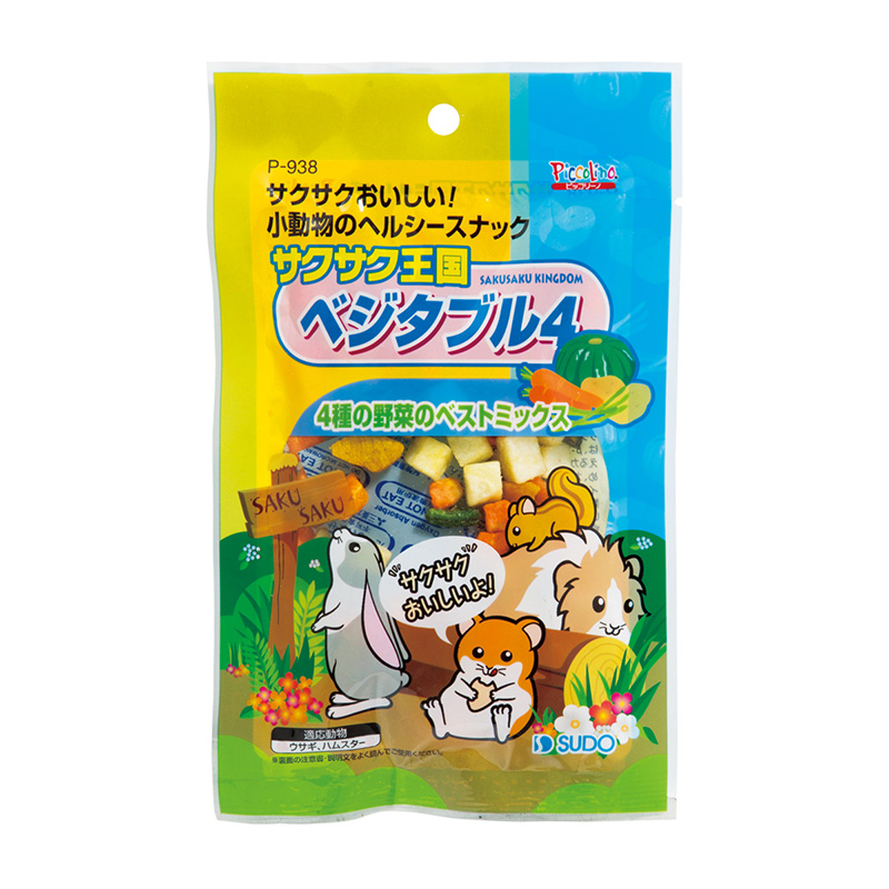 ［スドー(直送)］サクサク王国 ベジタブル4 26g ※メーカー直送 ※発注単位・最低発注数量(納価合計：税抜４万円以上)にご注意下さい