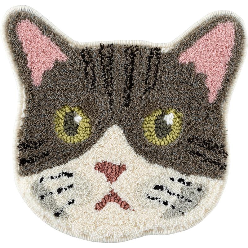 ［スミノエ(直送)］ネコカオマット 35×38cm キジシロ ※メーカー直送 ※発注単位・最低発注数量(1ケース以上)にご注意下さい