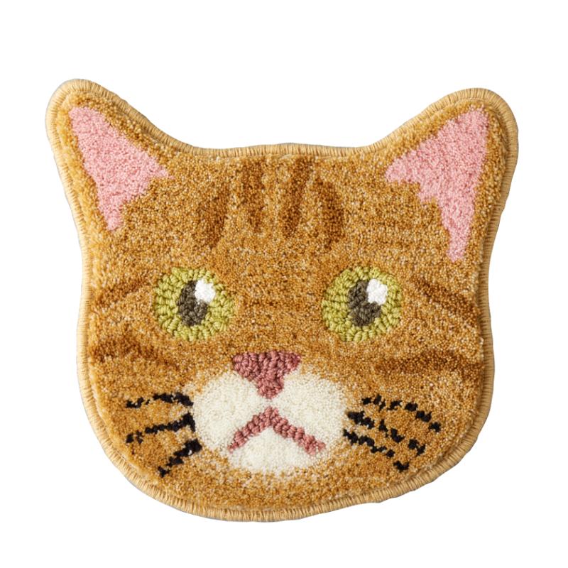 ［スミノエ(直送)］ネコカオマット 35×38cm チャトラ ※メーカー直送 ※発注単位・最低発注数量(1ケース以上)にご注意下さい